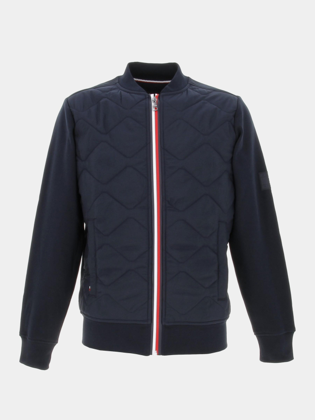 Veste bomber bi-matière bleu marine homme - Tommy Hilfiger