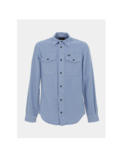 Chemise slim deep wave bleu homme - G Star