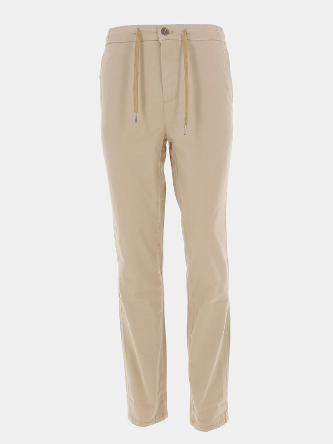 Pantalon chino droit idris beige homme - Deeluxe