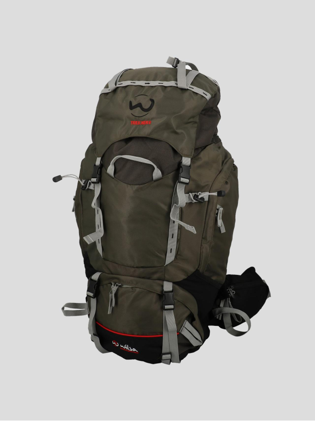 Sac de randonnée trekker 55L kaki - Wilsa