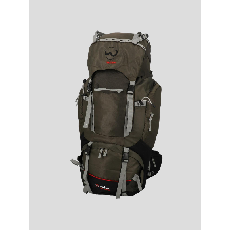 Sac à dos randonnée trekker 65L kaki - Wilsa