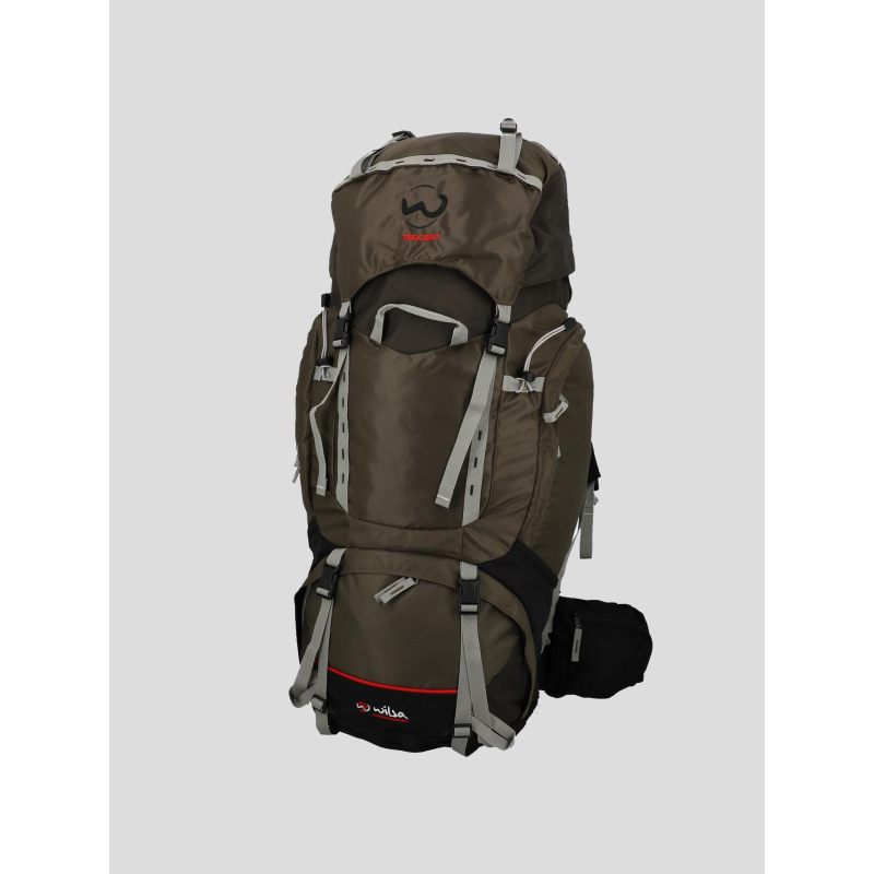 Sac à dos de randonnée trekker 75L kaki - Wilsa