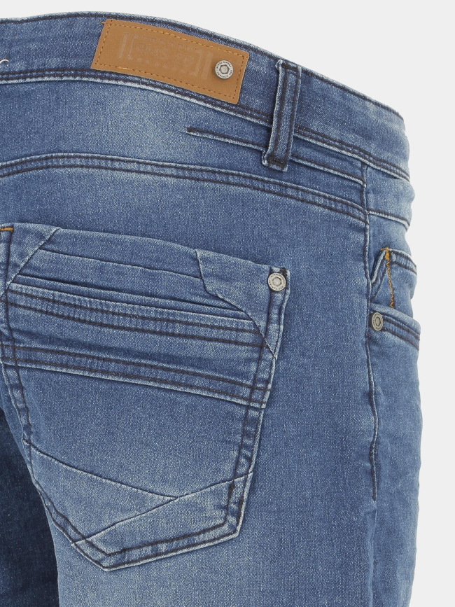 Short en jean jogjean stretch bleu foncé homme - Rms 26