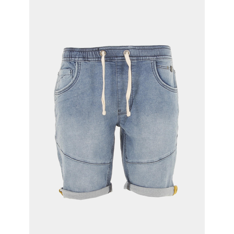 Short en jean jogjean stretch bleu clair homme - Rms 26