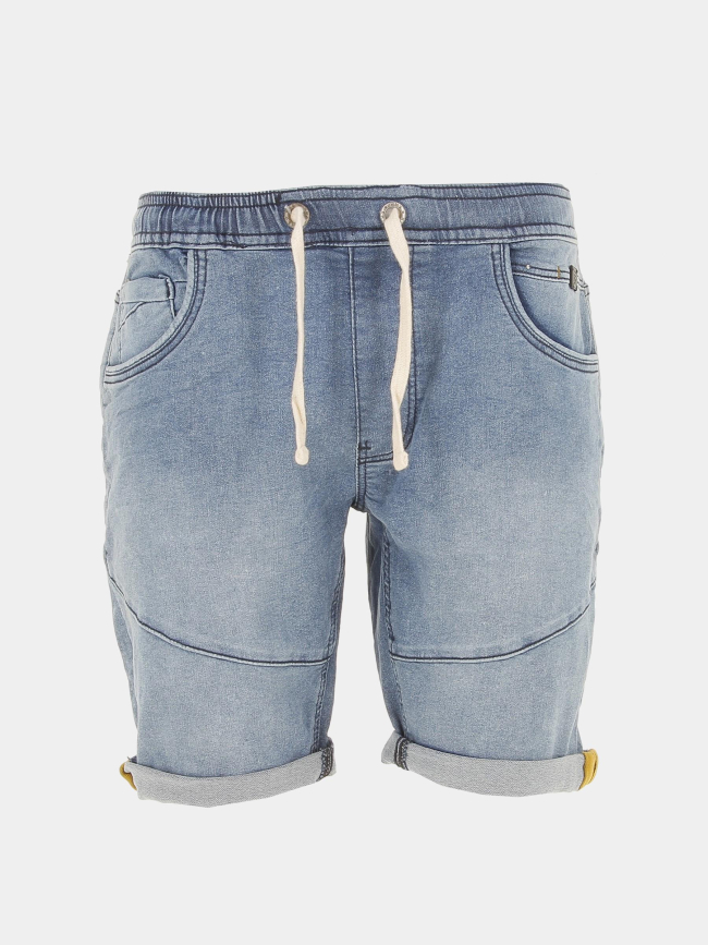 Short en jean jogjean stretch bleu clair homme - Rms 26