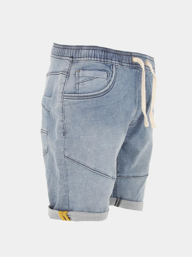 Short en jean jogjean stretch bleu clair homme - Rms 26