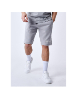 Short bande logo brodé gris homme - Project X Paris