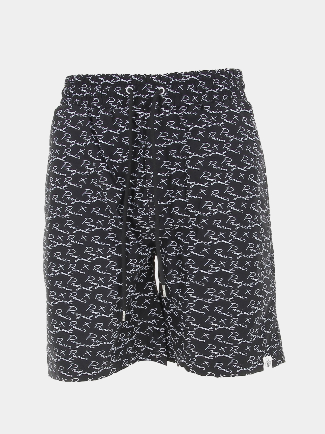 Short de bain imprimés logo noir homme - Project X Paris