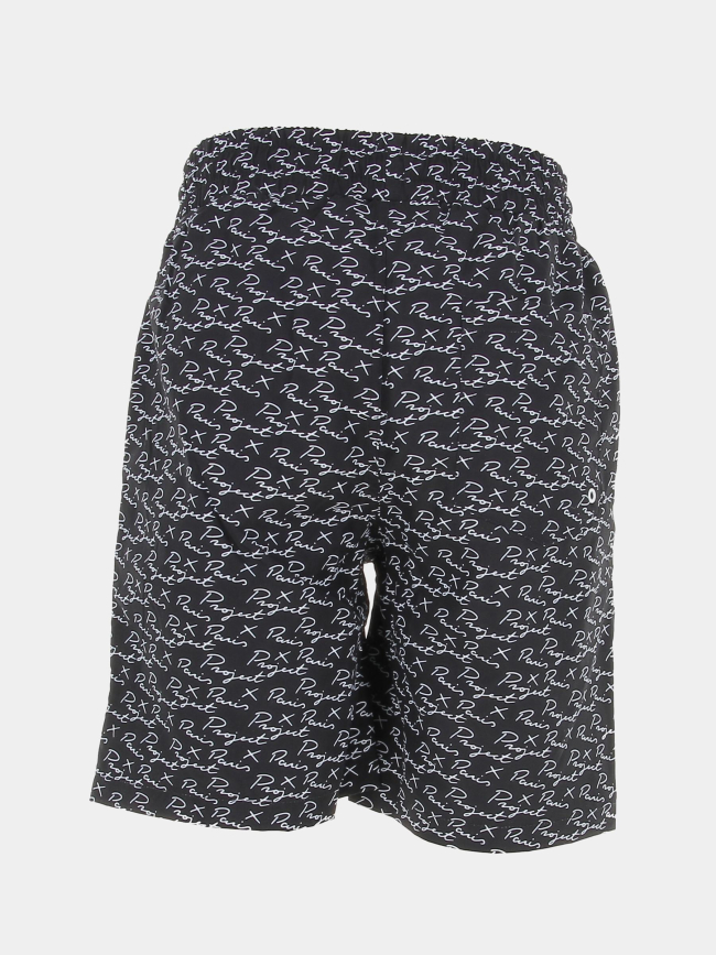 Short de bain imprimés logo noir homme - Project X Paris