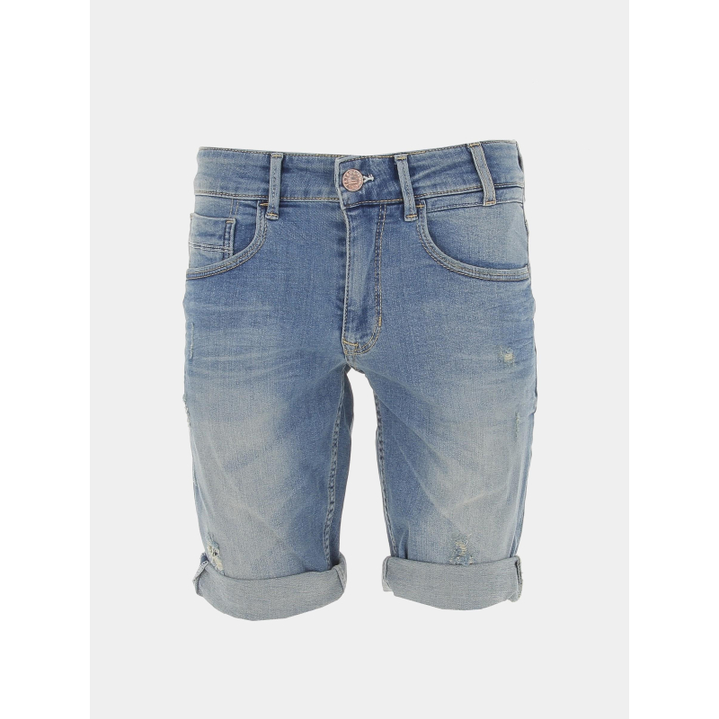 Short en jean slim usé blizzard bleu clair homme - Petrol Industries