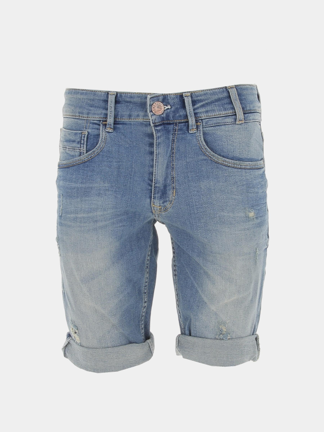 Short en jean slim usé blizzard bleu clair homme - Petrol Industries