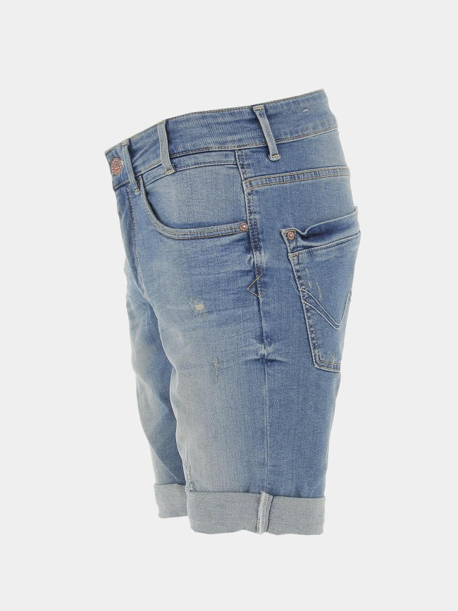 Short en jean slim usé blizzard bleu clair homme - Petrol Industries