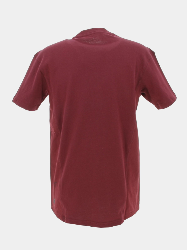 T-shirt uni petit logo bordeaux homme - Adidas