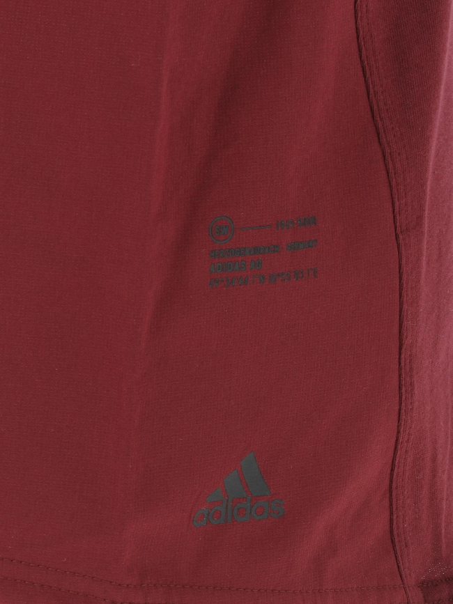 T-shirt uni petit logo bordeaux homme - Adidas