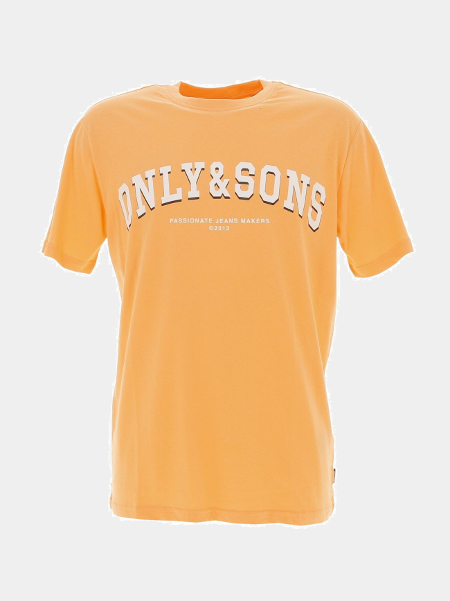 T-shirt logo regular spring orange homme - Only & Sons