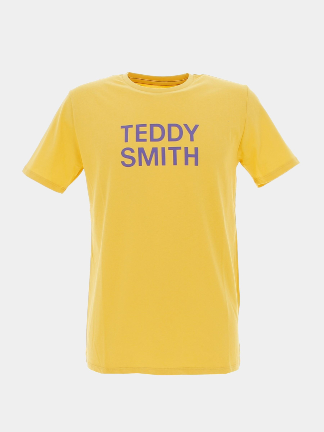 T-shirt ticlass basic violet jaune homme - Teddy Smith