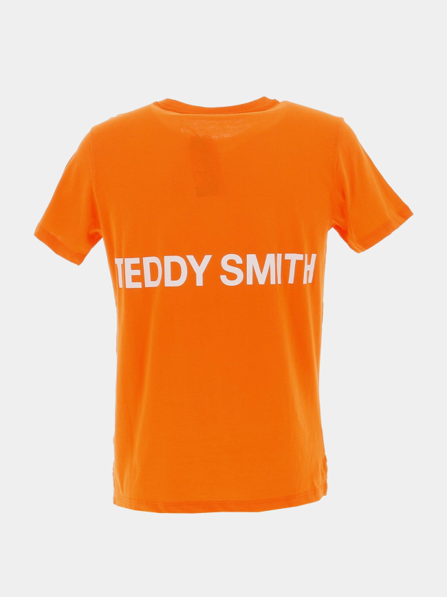 T-shirt required logo dos orange garçon - Teddy Smith