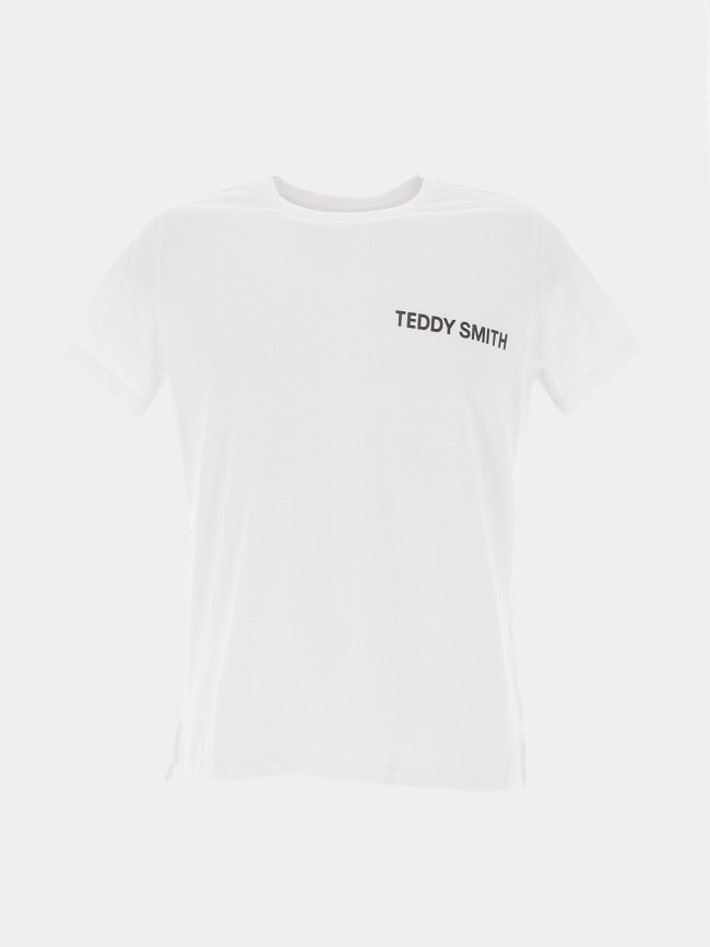 T-shirt required logo dos blanc garçon - Teddy Smith