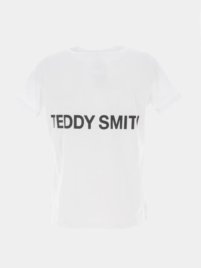 T-shirt required logo dos blanc garçon - Teddy Smith