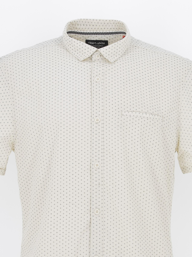 Chemise imprimés cut beige homme - Teddy Smith