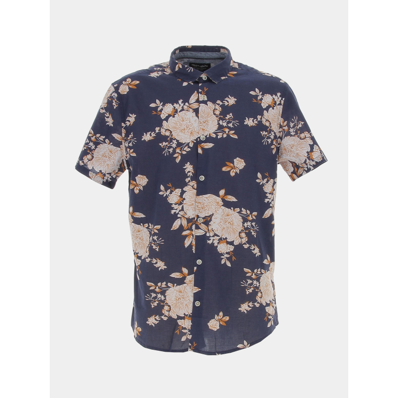 Chemise à fleurs ledger bleu marine homme - Teddy Smith