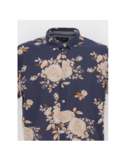 Chemise à fleurs ledger bleu marine homme - Teddy Smith