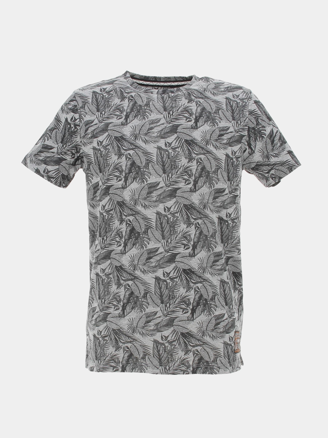 T-shirt feuillage vigo gris homme - Teddy Smith