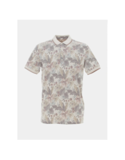 Polo à fleurs pasy 2 beige homme - Teddy Smith