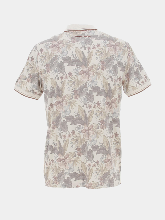 Polo à fleurs pasy 2 beige homme - Teddy Smith