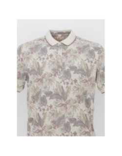 Polo à fleurs pasy 2 beige homme - Teddy Smith