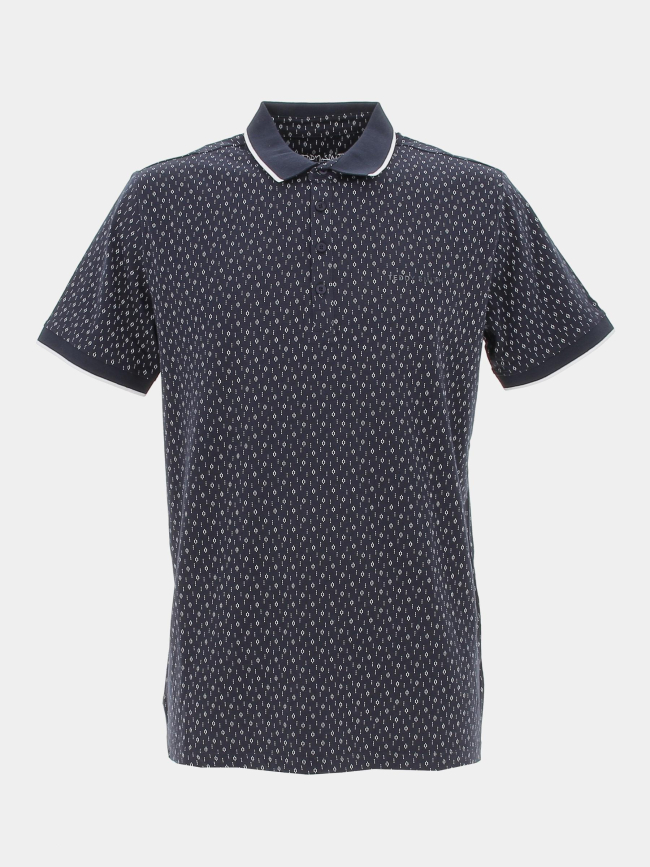 Polo imprimés blanc pasy 2 bleu marine homme - Teddy Smith