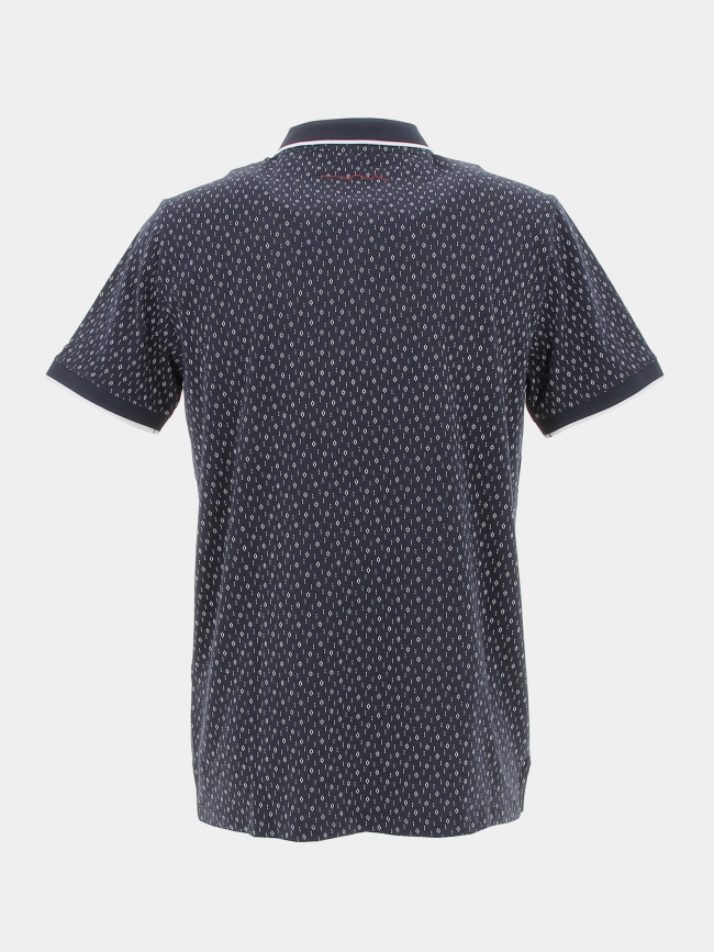 Polo imprimés blanc pasy 2 bleu marine homme - Teddy Smith