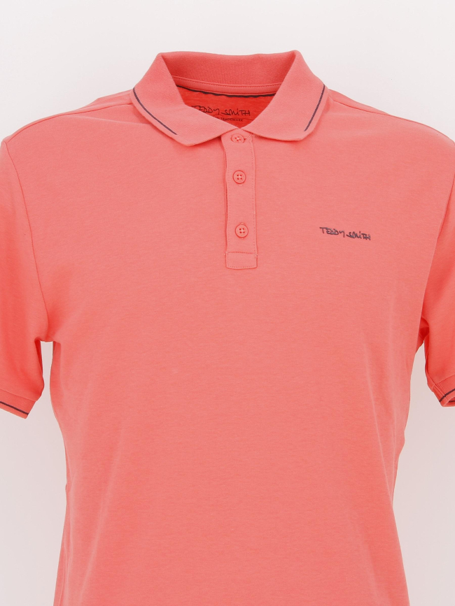 Polo joey corail orange homme - Teddy Smith