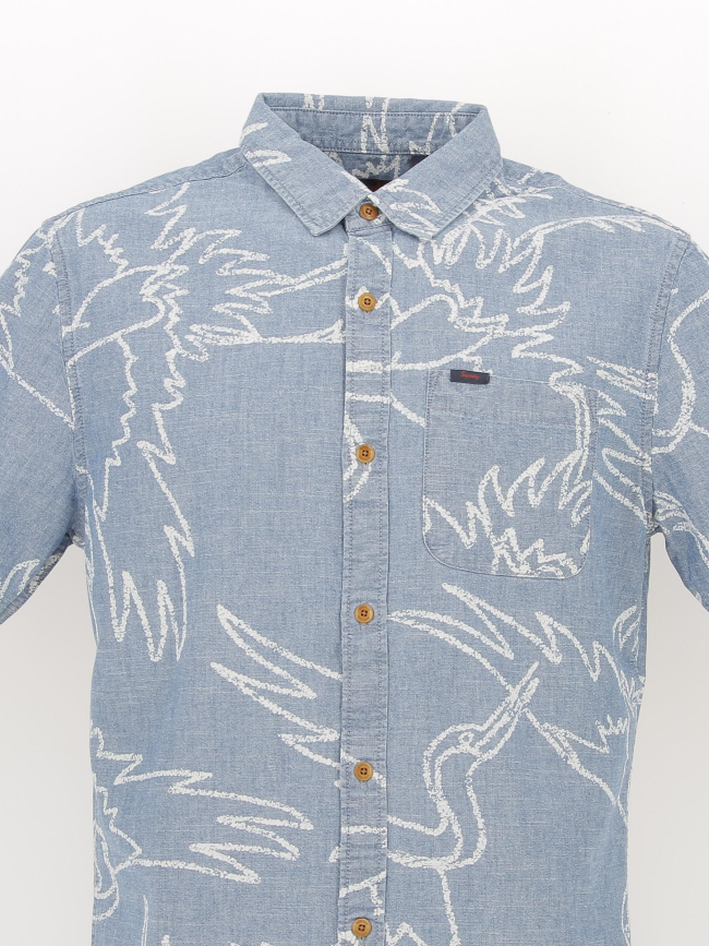 Chemise imprimés vintage loom bleu homme - Superdry