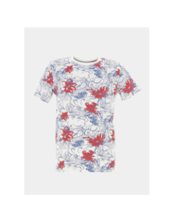 T-shirt à fleurs aop blanc bleu homme - Petrol Industries