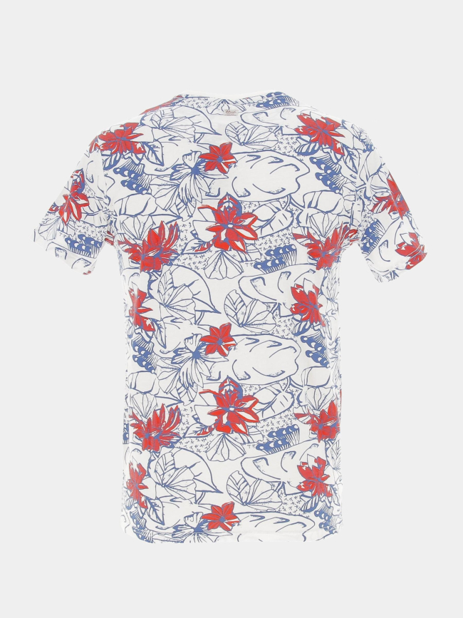 T-shirt à fleurs aop blanc bleu homme - Petrol Industries