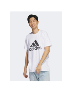 T-shirt camo logo gris blanc homme - Adidas