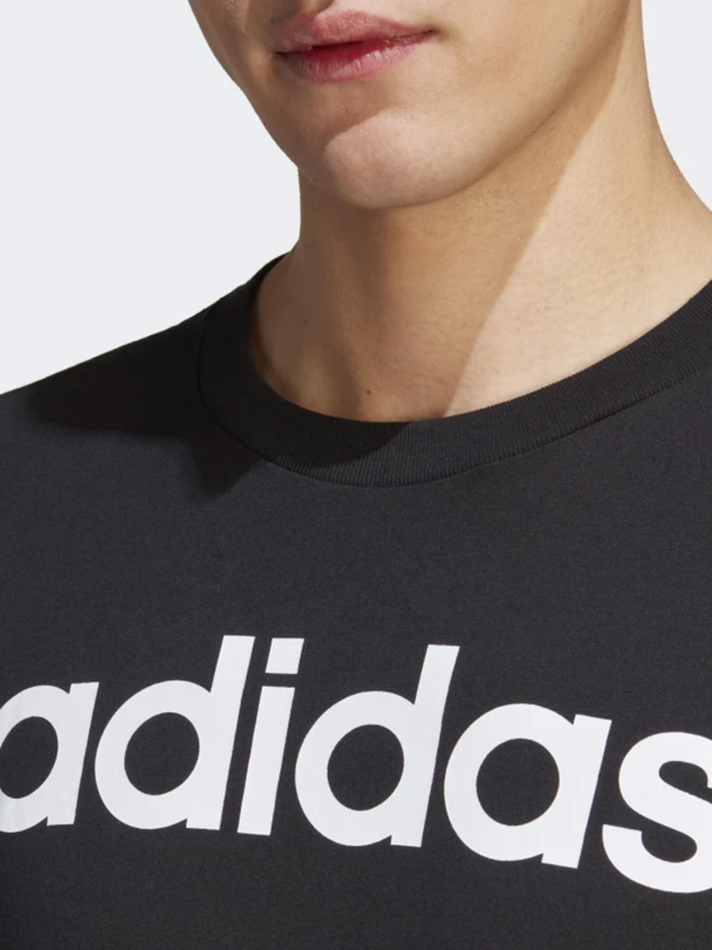 T-shirt linear logo noir homme - Adidas