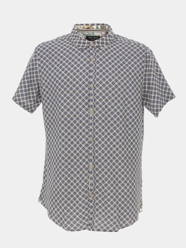 Chemise imprimés mosaïque fox bleu marine homme - Teddy Smith