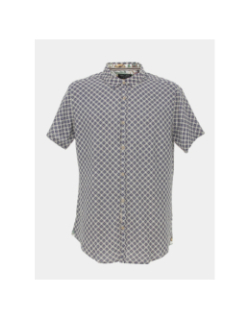 Chemise imprimés mosaïque fox bleu marine homme - Teddy Smith