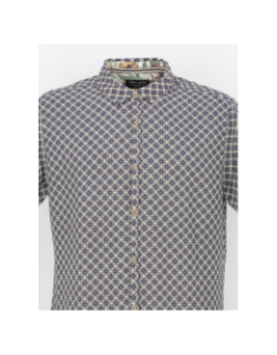 Chemise imprimés mosaïque fox bleu marine homme - Teddy Smith