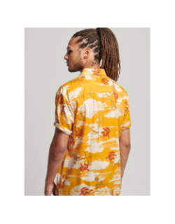 Chemise à fleurs hawaienne vintage jaune homme - Superdry