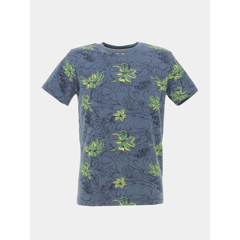 T-shirt à fleurs vert bleu marine homme - Petrol Industries