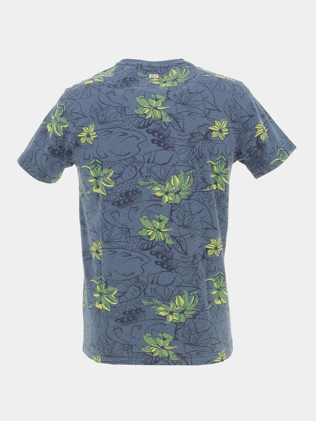 T-shirt à fleurs vert bleu marine homme - Petrol Industries