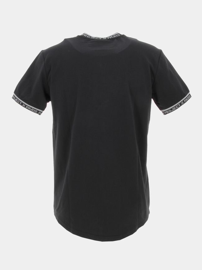 T-shirt basic col logo noir homme - Project X Paris