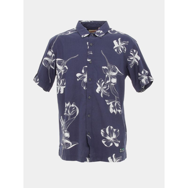 Chemise à fleurs hawaienne bleu marine homme - Superdry