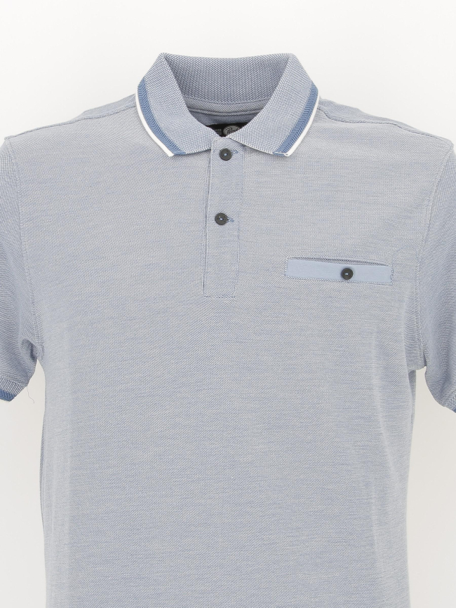 Polo manches courtes bleu clair chiné homme - Petrol Industries