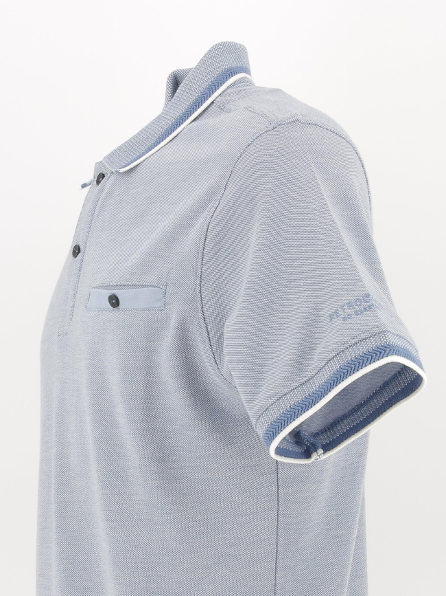 Polo manches courtes bleu clair chiné homme - Petrol Industries