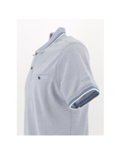 Polo manches courtes bleu clair chiné homme - Petrol Industries