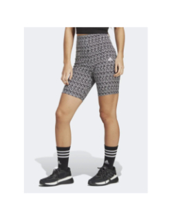 Short cycliste taille haute bluv logo noir blanc femme - Adidas